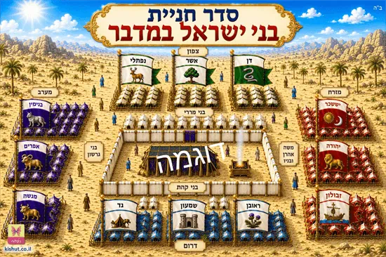 סדר חניית בני ישראל במדבר